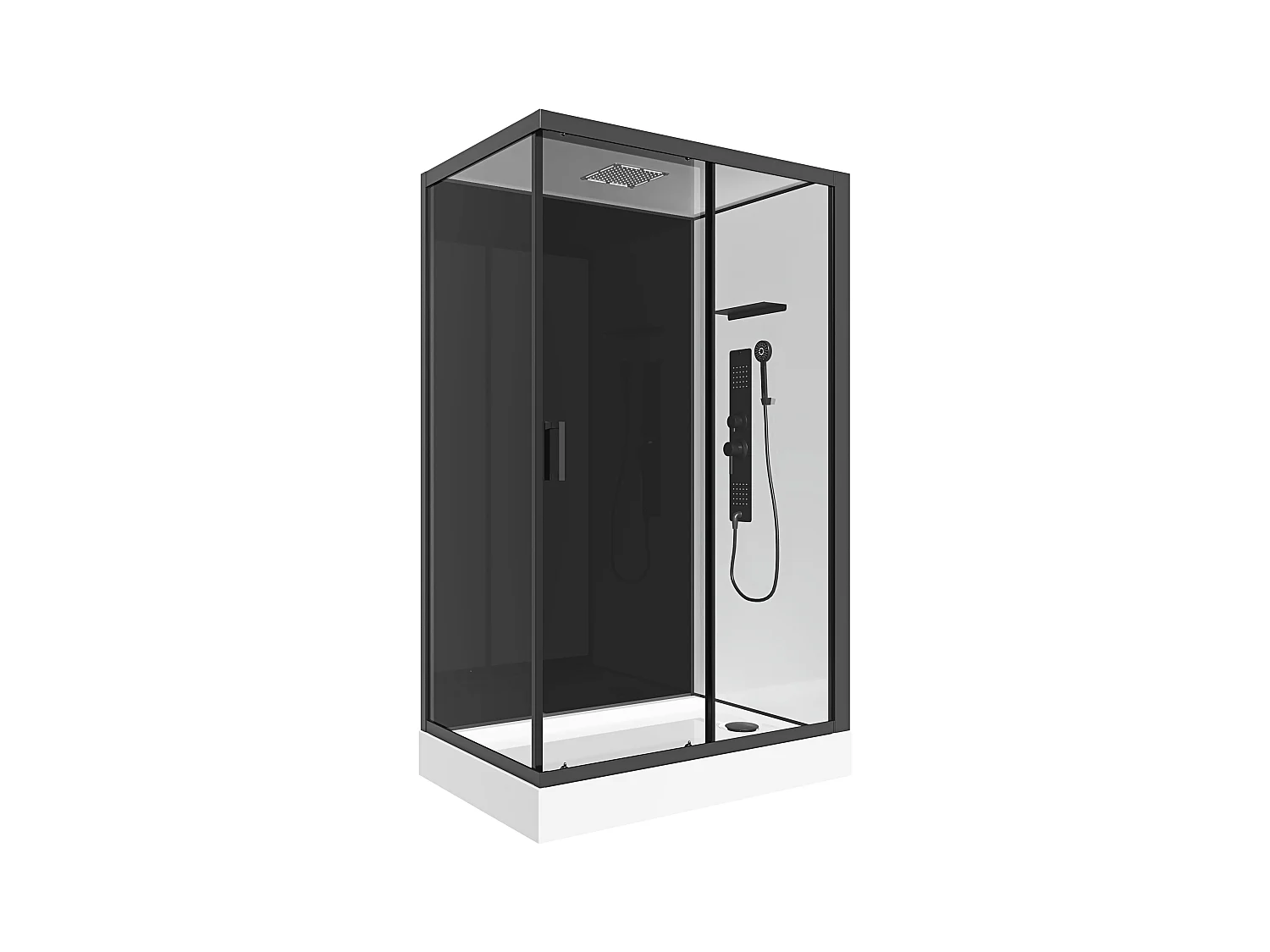 Cabine de douche hydromassante - Installation réversible - L110 x l80 x H215 cm - FOMIRA