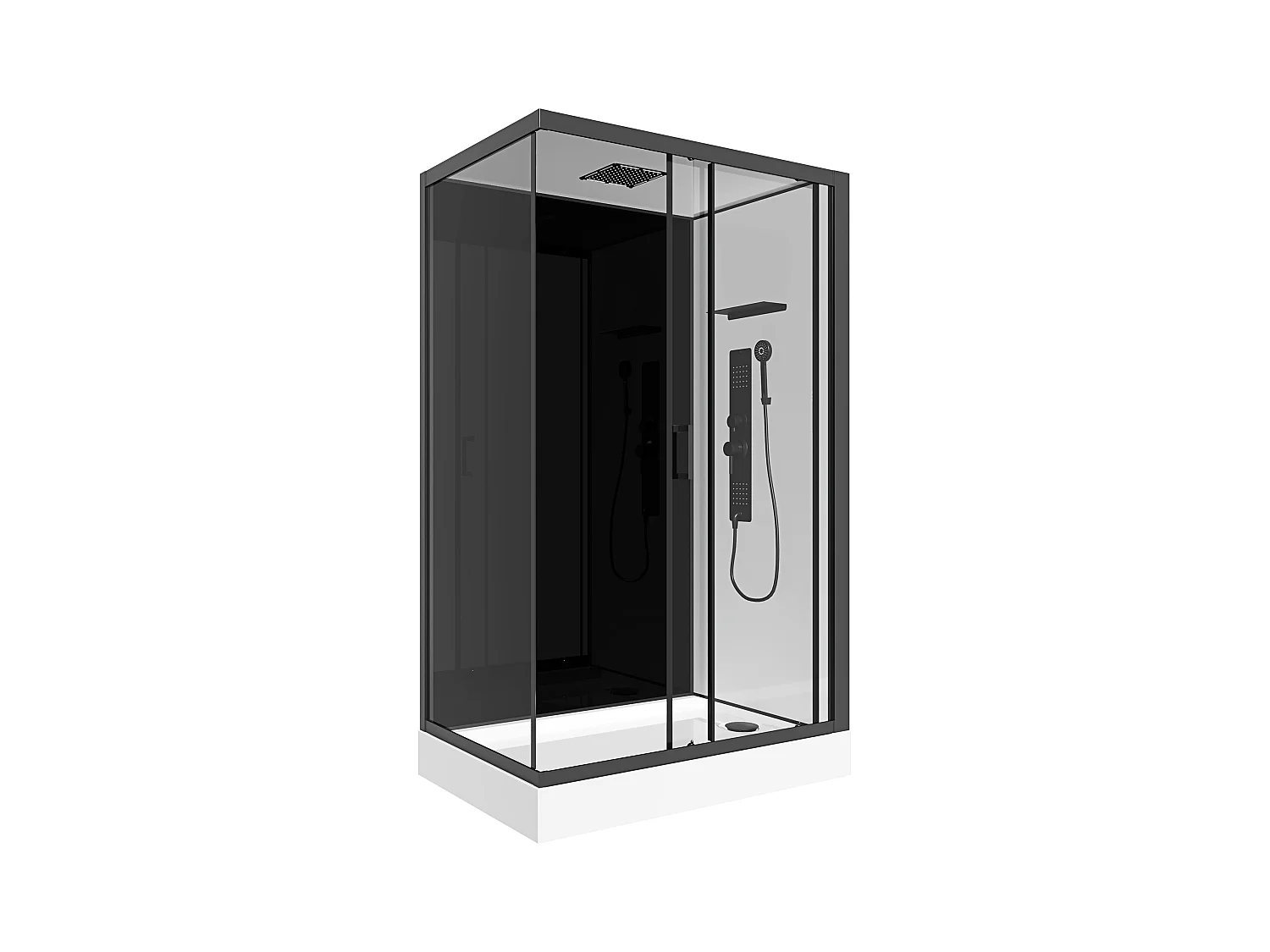 Cabine de douche hydromassante - Installation réversible - L110 x l80 x H215 cm - FOMIRA
