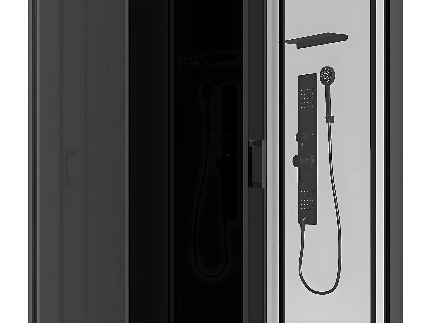 Douchecabine massagefunctie - Omkeerbare installatie - L110 x B80 x H215 cm - FOMIRA