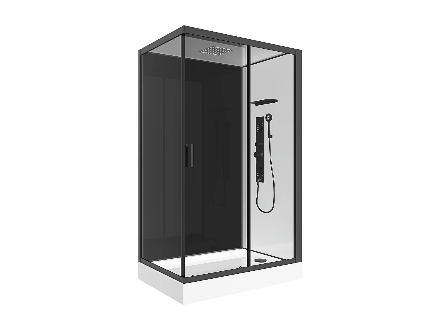 Douchecabine massagefunctie - Omkeerbare installatie - L110 x B80 x H215 cm - FOMIRA