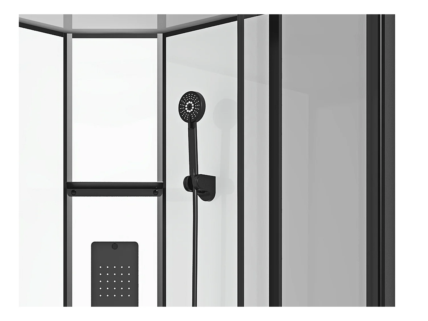 Box doccia idromassaggio rettangolare Installazione reversibile L120 x l80 x H215 cm - SULIPA