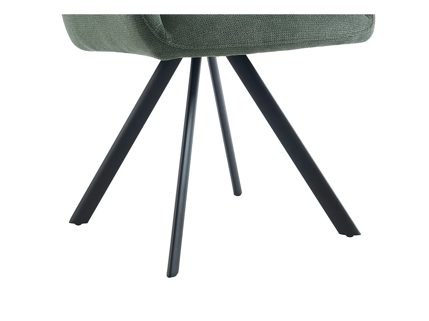 Sedia con braccioli in Tessuto e Metallo Nero Verde - Lotto di 2 - ZOLEVY