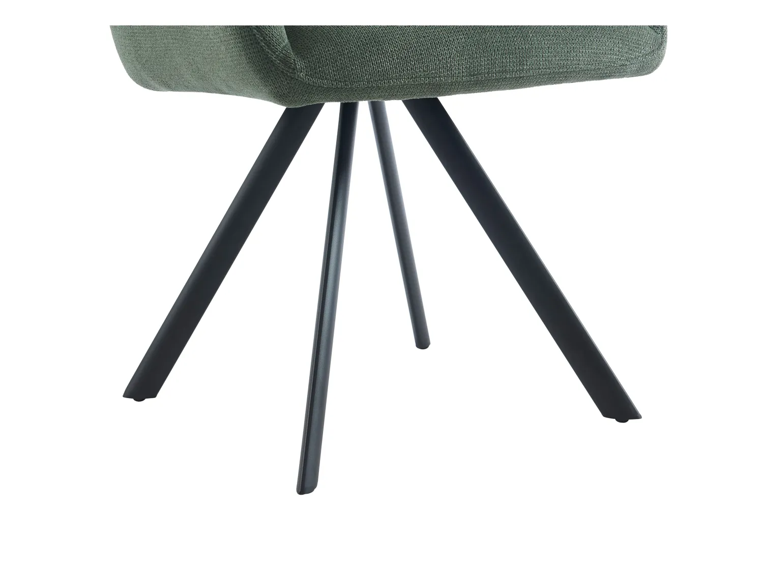 Lote de 2 sillas con reposabrazos de tela y metal negro - Verde - ZOLEVY