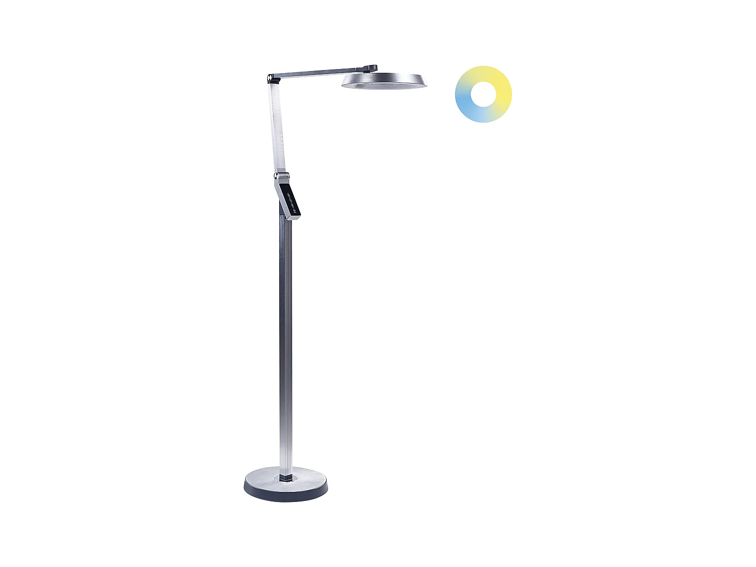 Lampadaire LED CARINA Avec variateur Métal Argenté