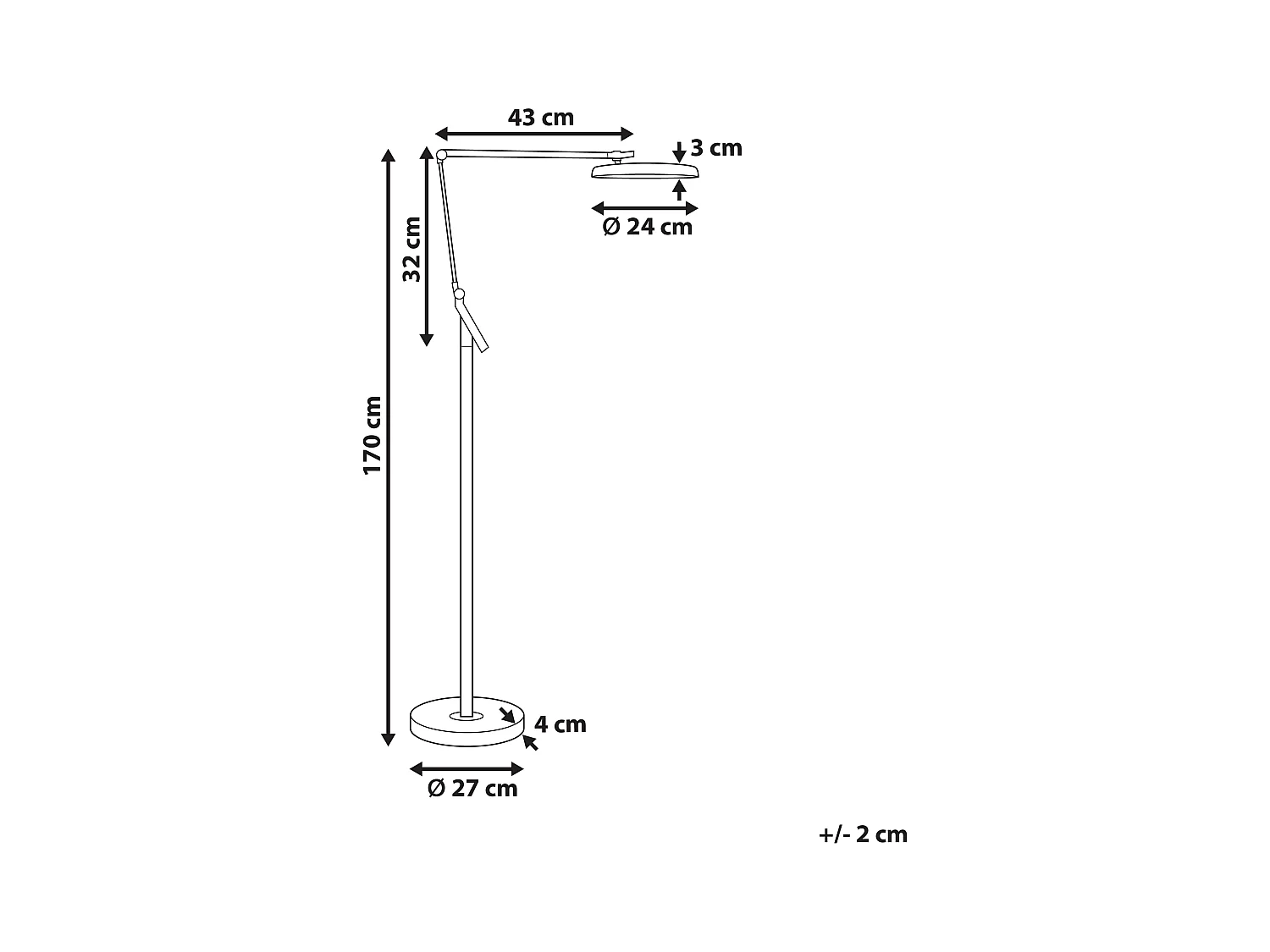 LED staande lamp CARINA Met dimmer Metaal Zilver