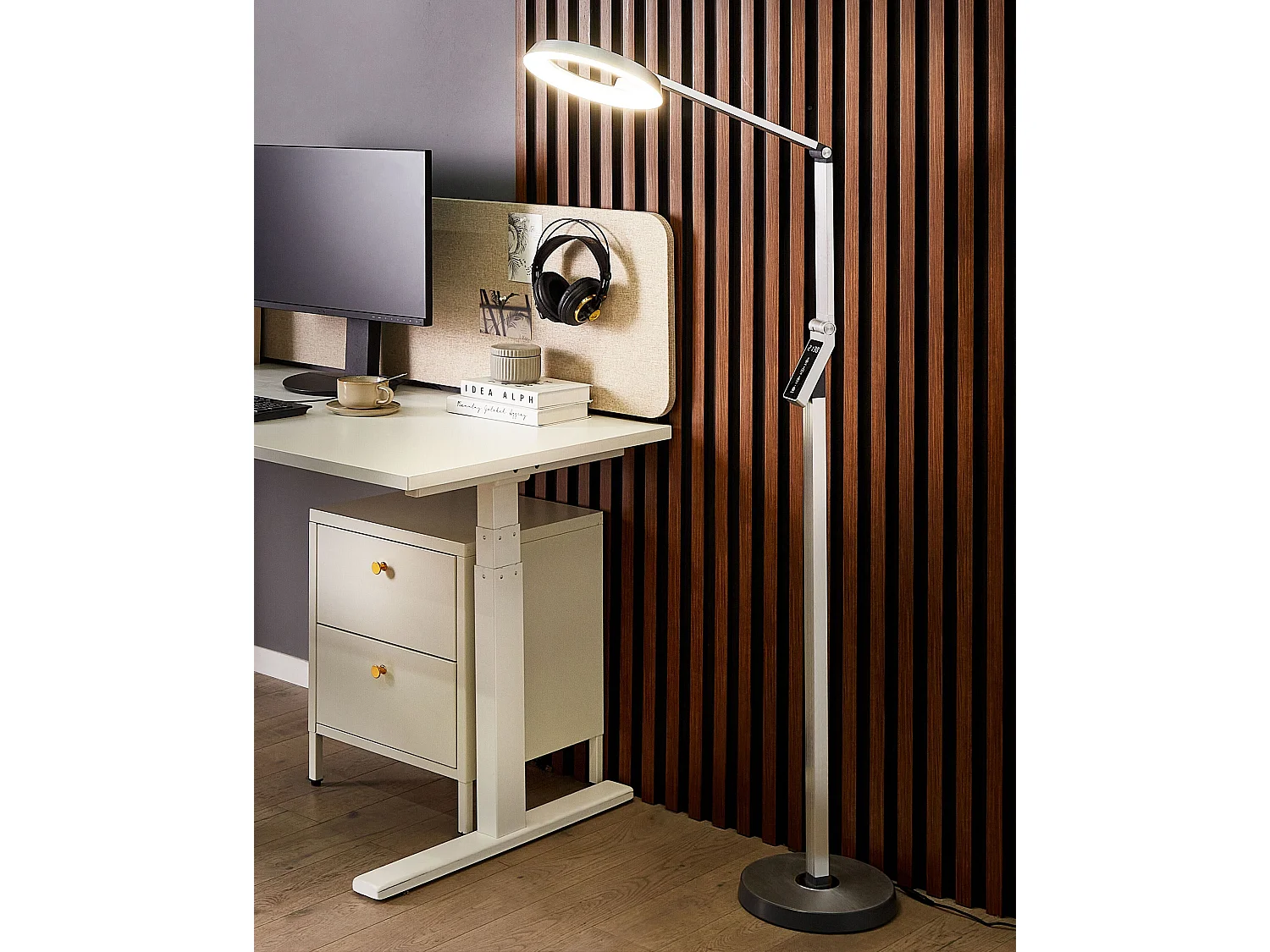 Lampadaire LED CARINA Avec variateur Métal Argenté