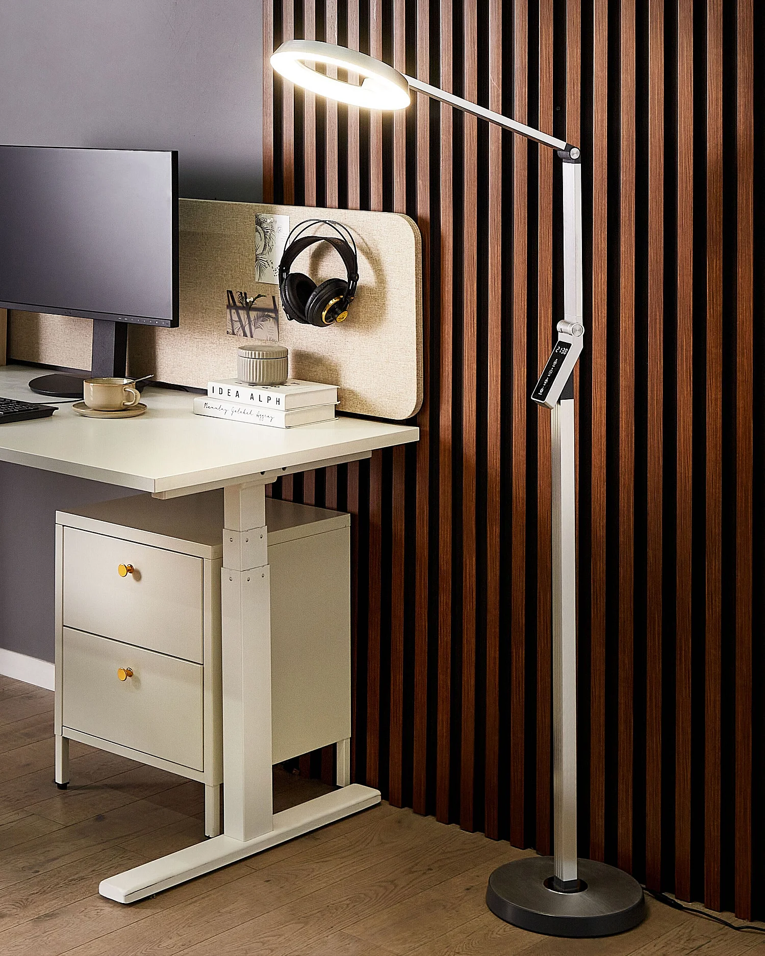 LED staande lamp CARINA Met dimmer Metaal Zilver