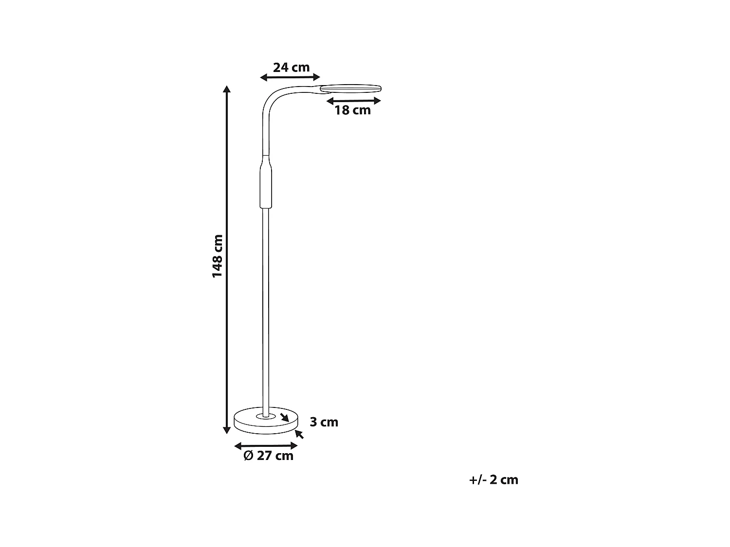 Flur LED Lampe Arbeitsplatz Raumlicht Synthetisches Material Schieber Dimmer Schwarz Cassiopeia