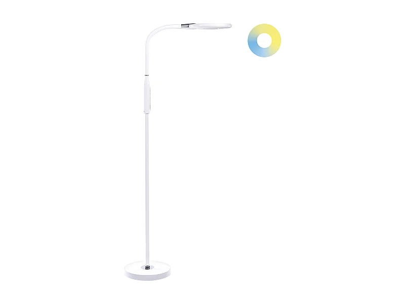 LED staande lamp CASSIOPEIA Met dimmer Metaal Wit
