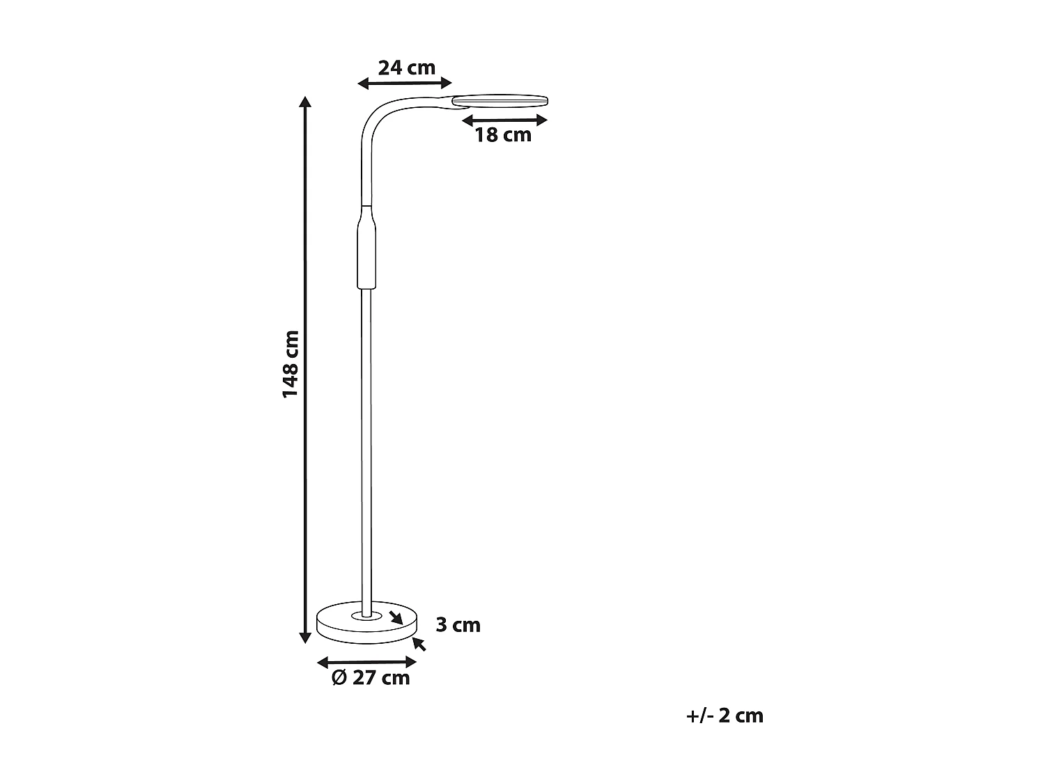 Lampadaire LED CASSIOPEIA Avec variateur Métal Blanc
