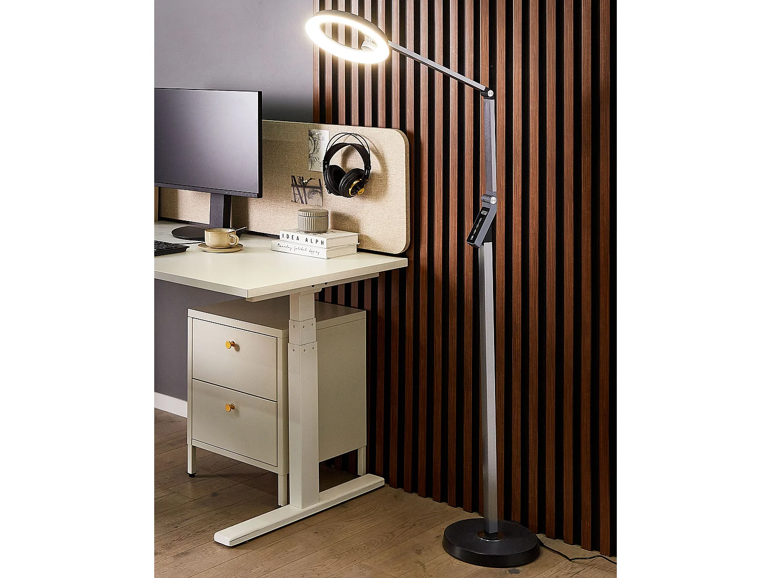 LED staande lamp CARINA Met dimmer Metaal Donkergrijs