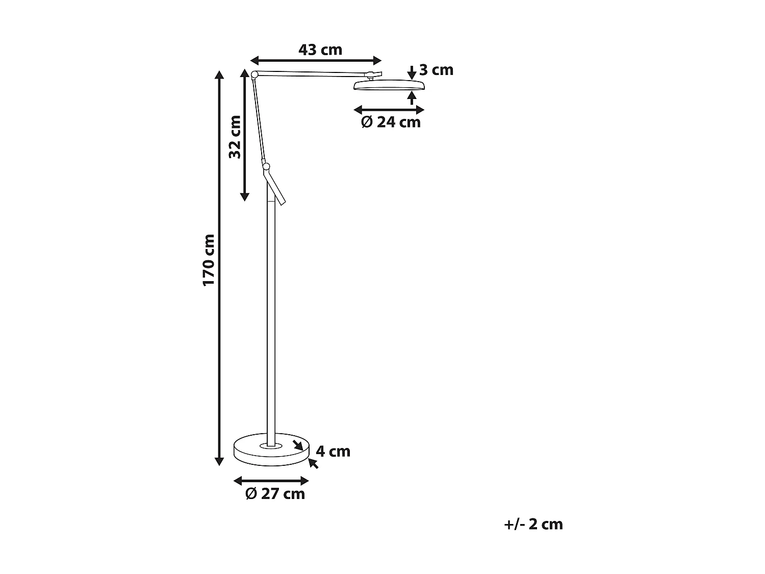 Lampada da terra a LED CARINA con dimmer Metallo Grigio scuro