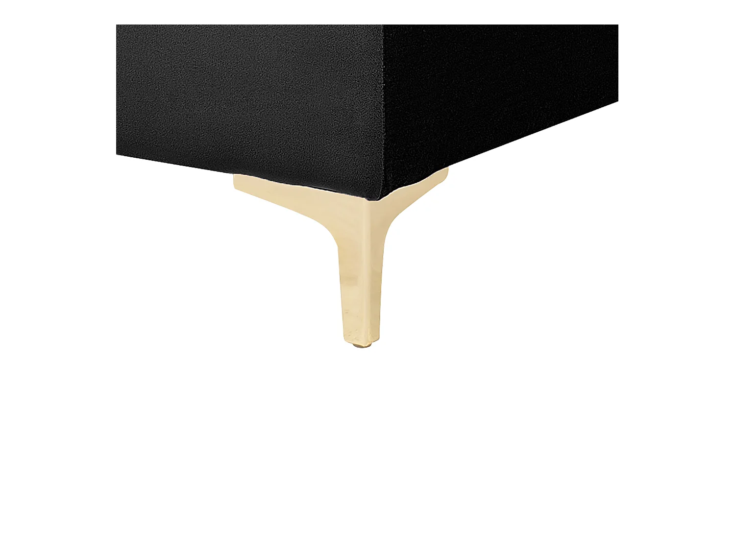 Chaiselongue Samtstoff schwarz mit Metallgestell gold versteppt Modern Aberdeen