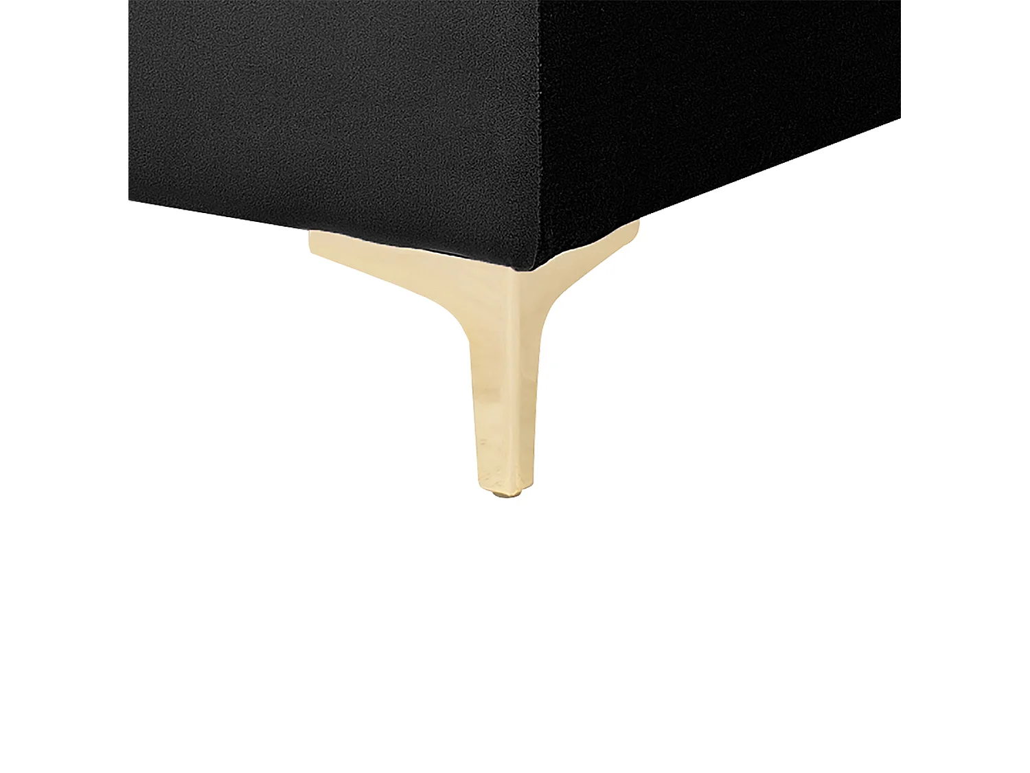 Chaise longue ABERDEEN Fluweel Zwart