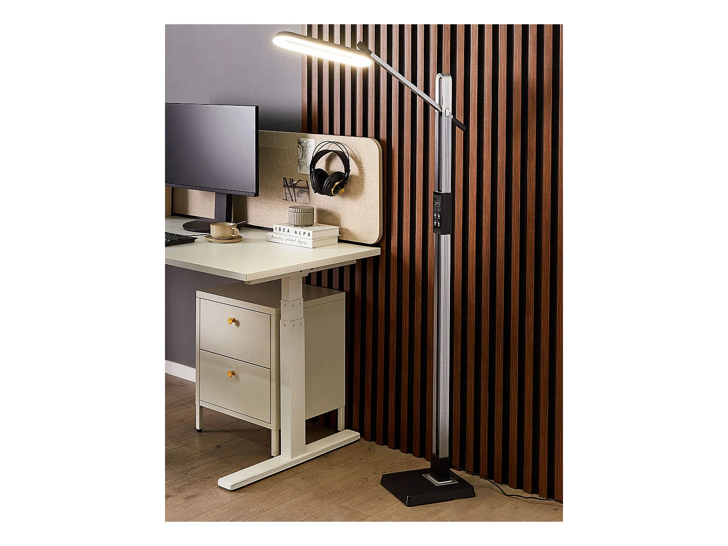 Lampadaire LED AQUARIUS Avec variateur Métal Gris foncé