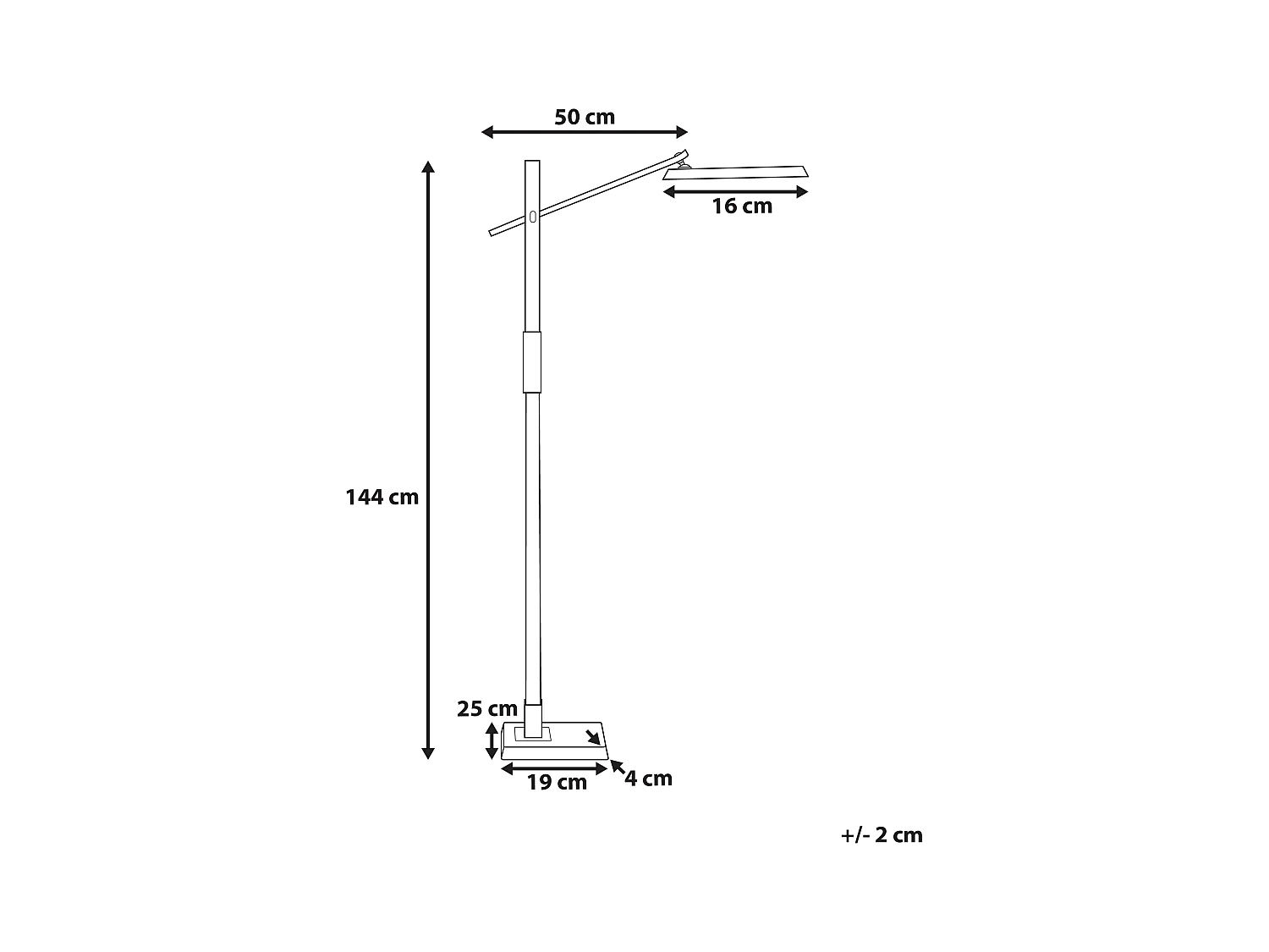 Lampadaire LED AQUARIUS Avec variateur Métal Gris foncé