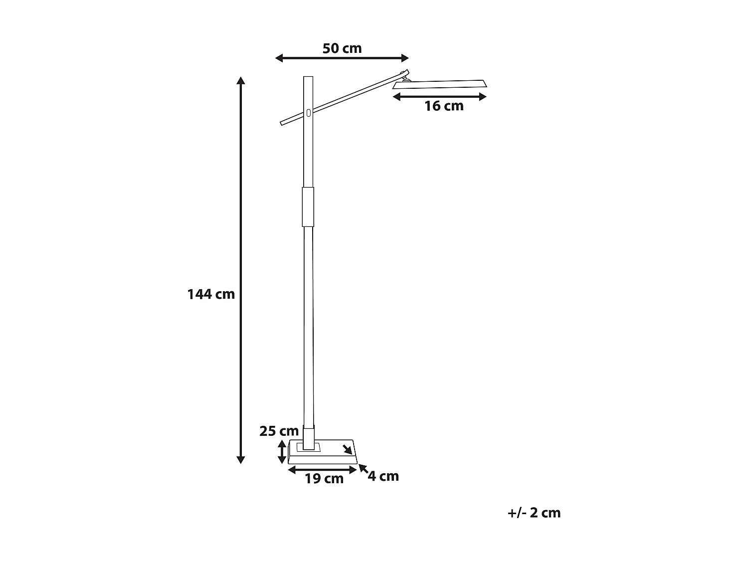 LED staande lamp AQUARIUS Met dimmer Metaal Donkergrijs