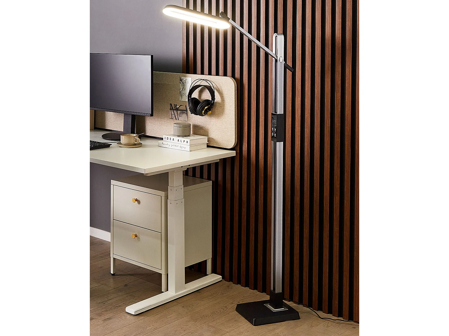 LED staande lamp AQUARIUS Met dimmer Metaal Donkergrijs