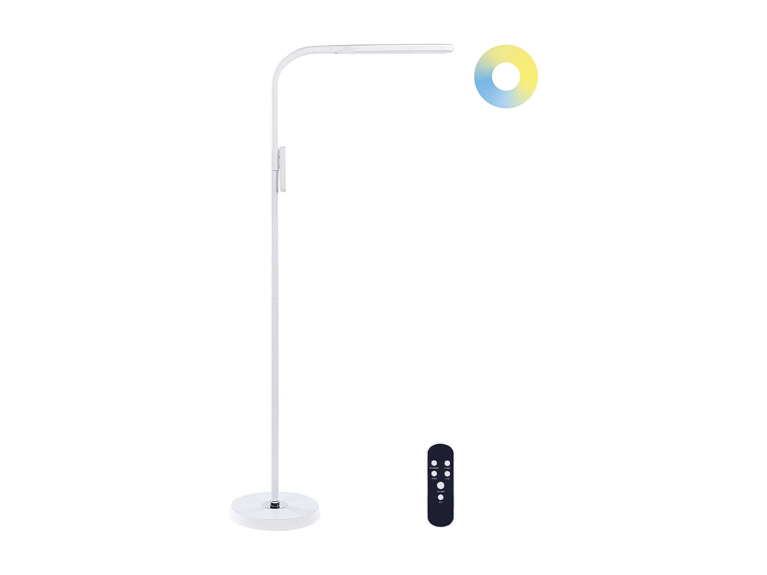 Lampa podłogowa LED ARIES Ze ściemniaczem Metal Biały