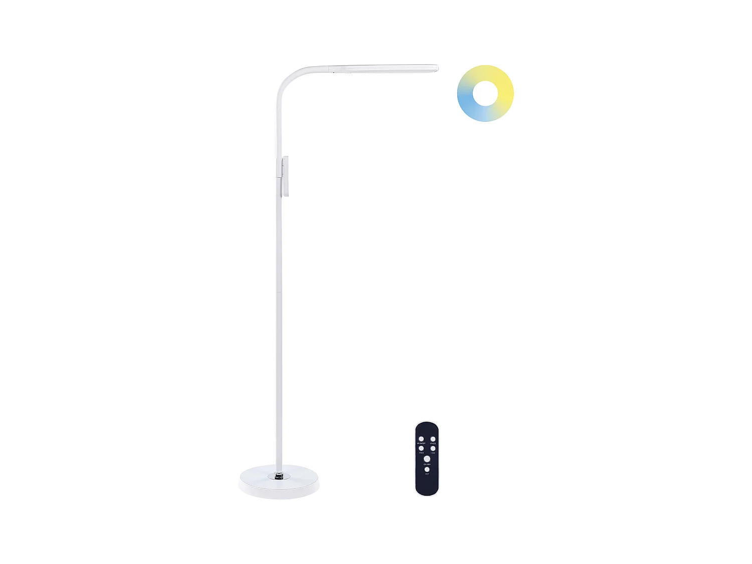 Lampadaire LED ARIES Avec variateur Métal Blanc