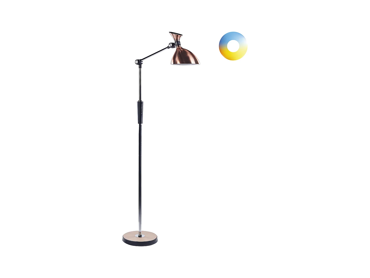 Lampadaire LED ANDROMEDA Avec variateur Métal Cuivré