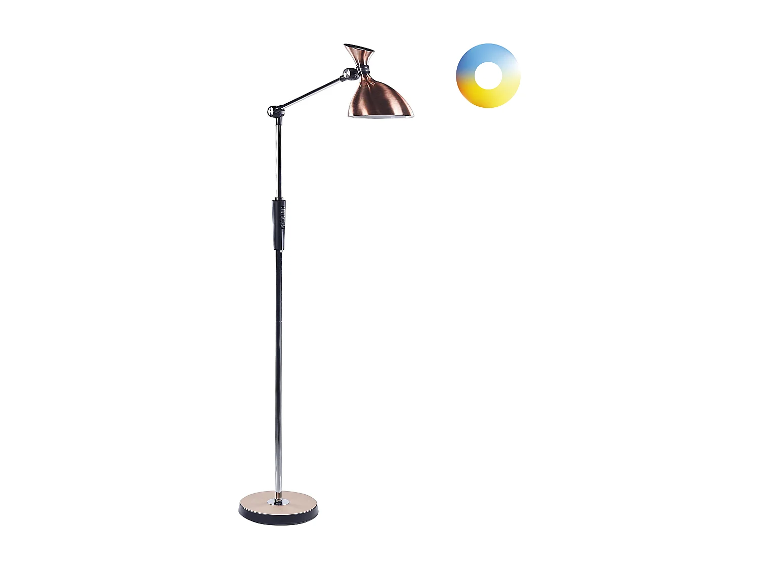 Lampadaire LED ANDROMEDA Avec variateur Métal Cuivré