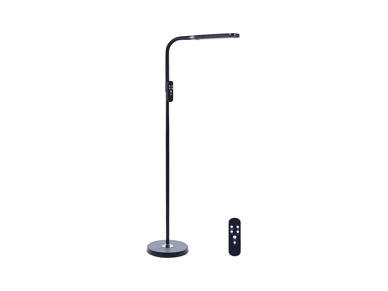 Stehleuchte LED Beleuchtung, Büro Umgebungslicht Fernbedienung, Kunststoff Dimmen Schwarz Aries