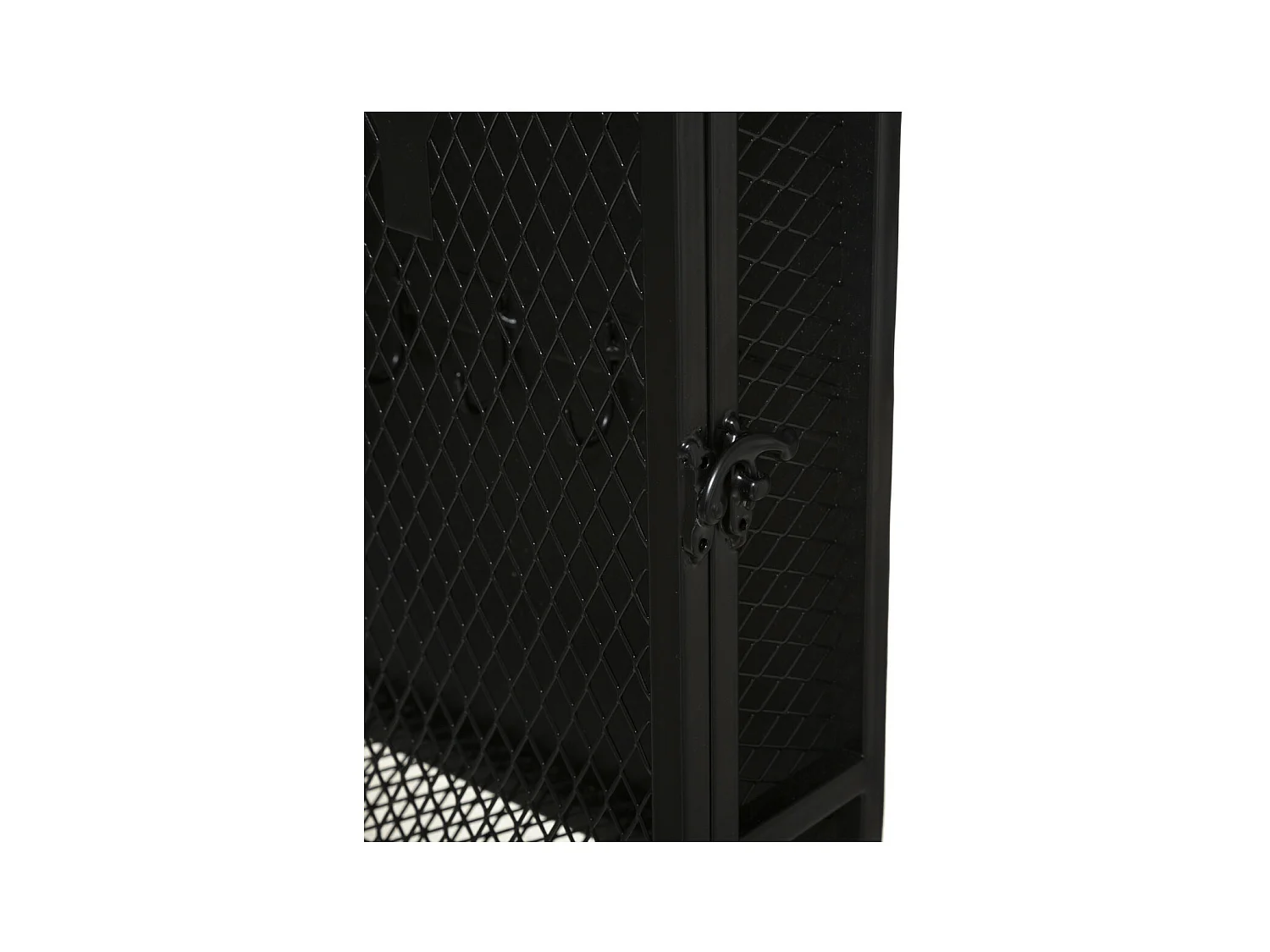 Boîte à clé murale en métal noir 26 x 32 cm