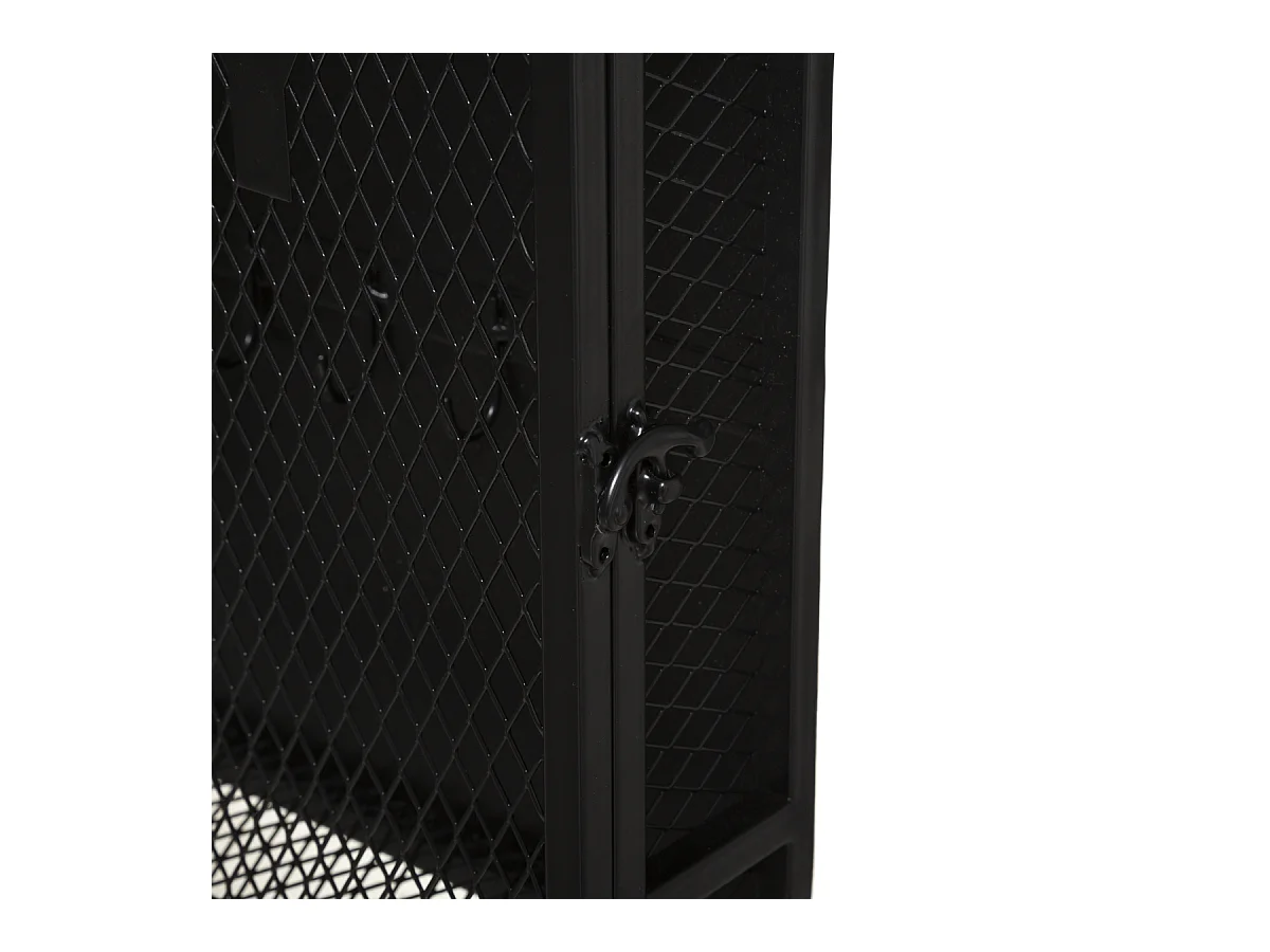 Boîte à clé murale en métal noir 26 x 32 cm