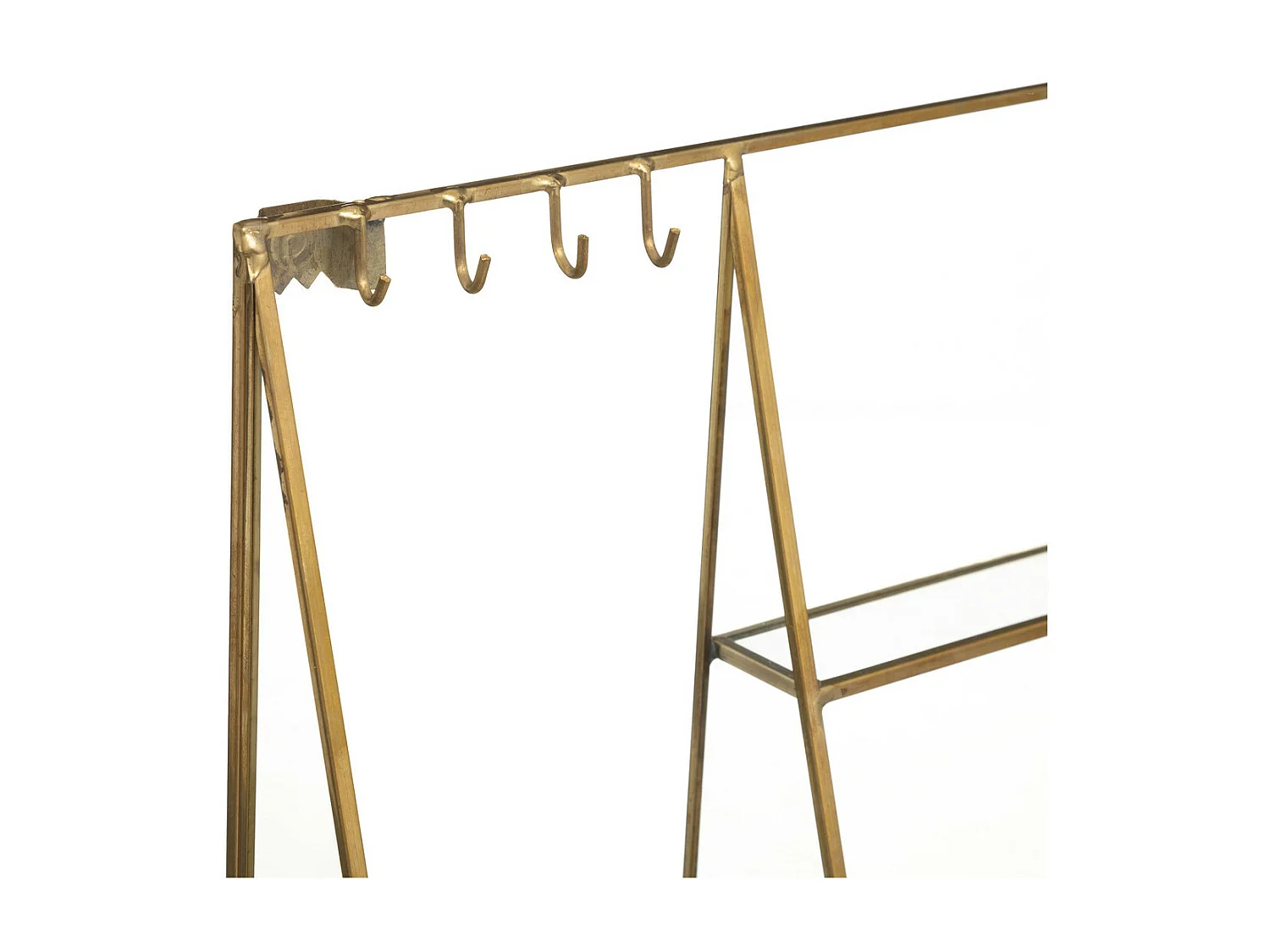 Porte-bijoux mural en Laiton et Verre 30 x 27 cm