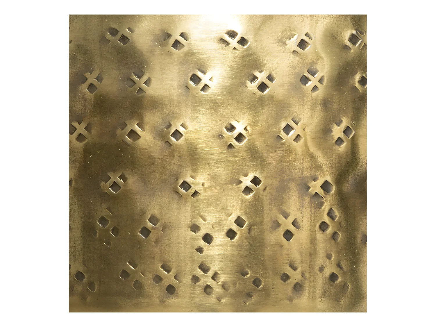 Lot de 2 Boîtes déco en Métal doré martelé