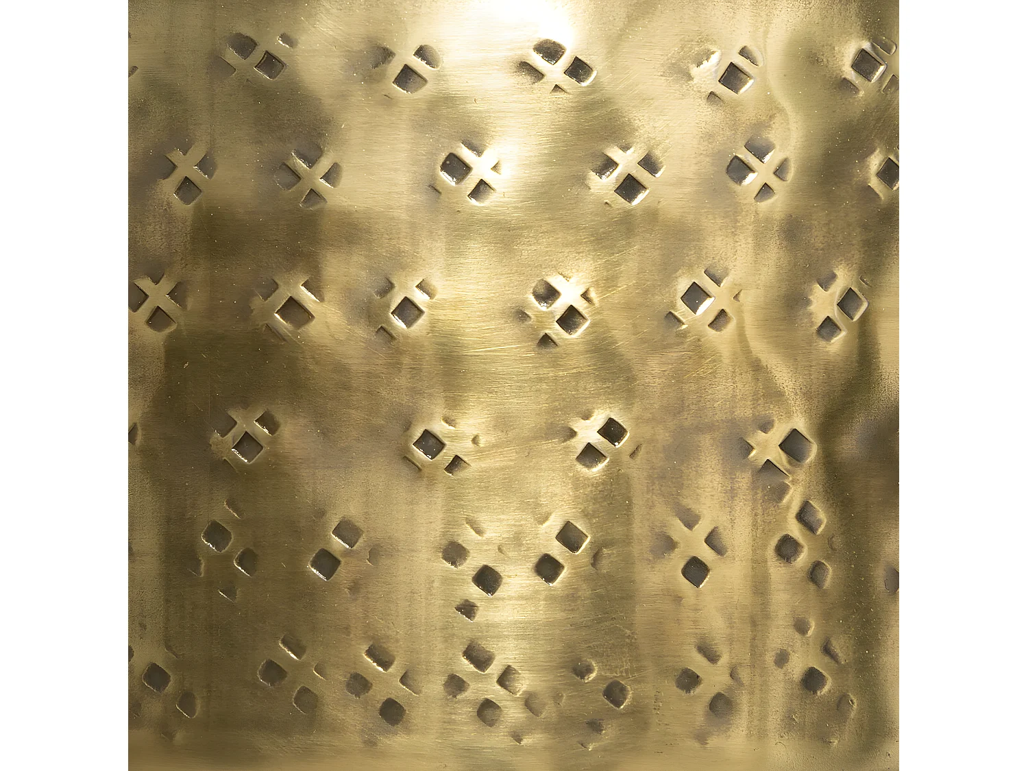 Lot de 2 Boîtes déco en Métal doré martelé