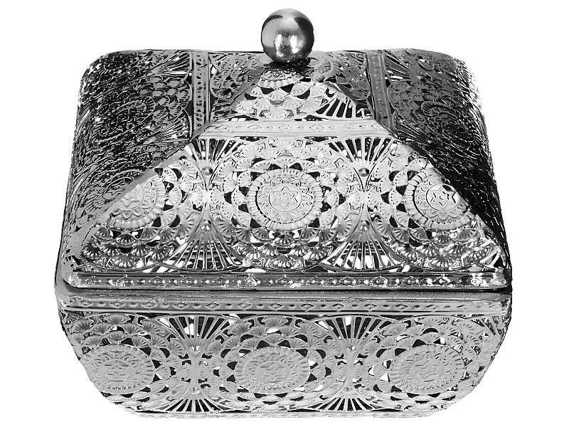 Boite décorative en métal 12 x 12 cm