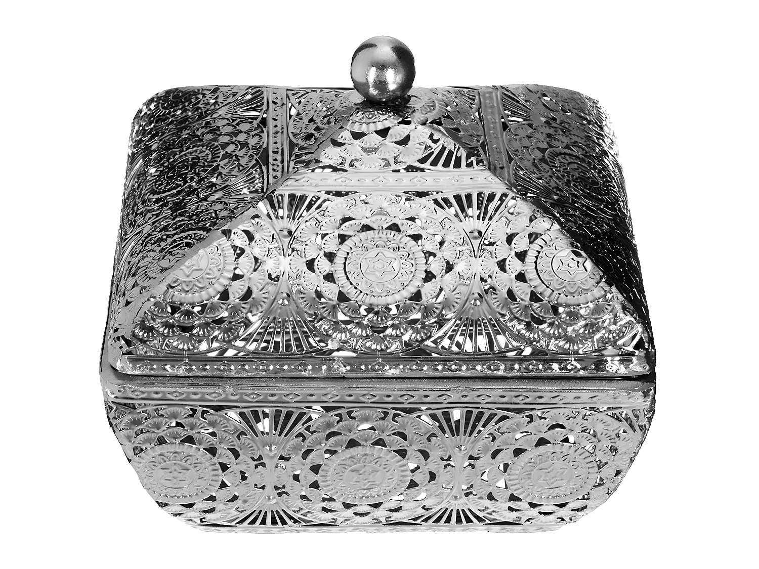 Boite décorative en métal 12 x 12 cm