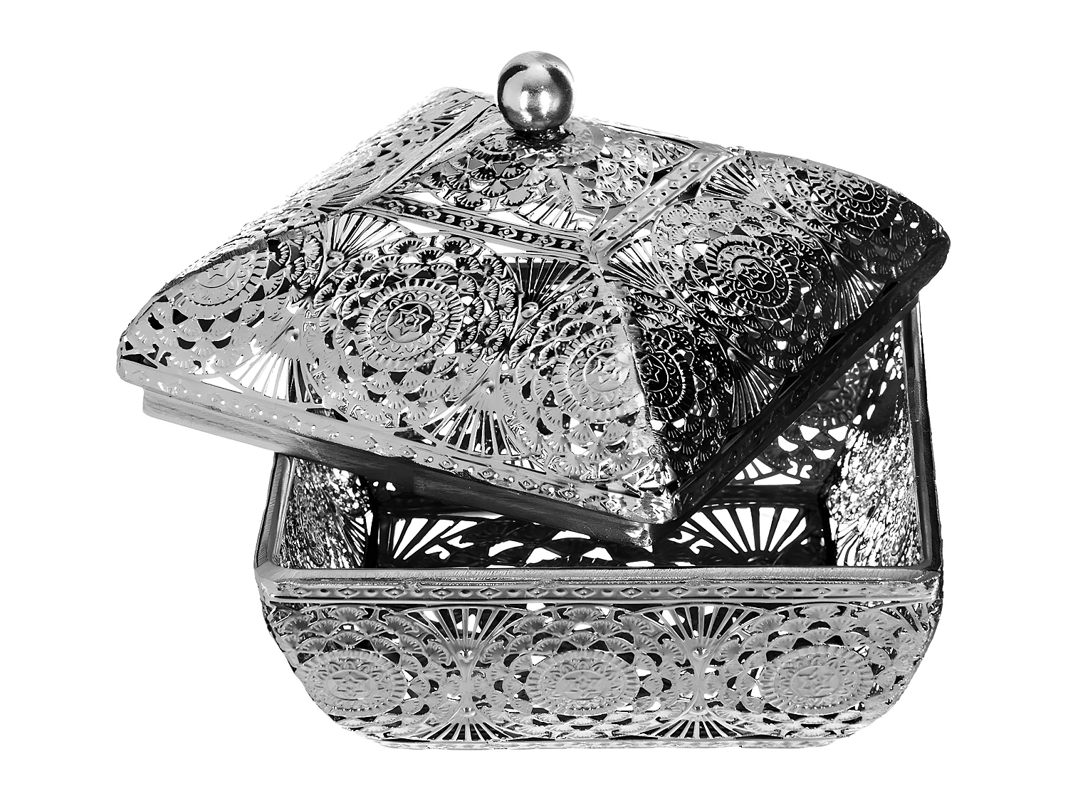 Boite décorative en métal 12 x 12 cm