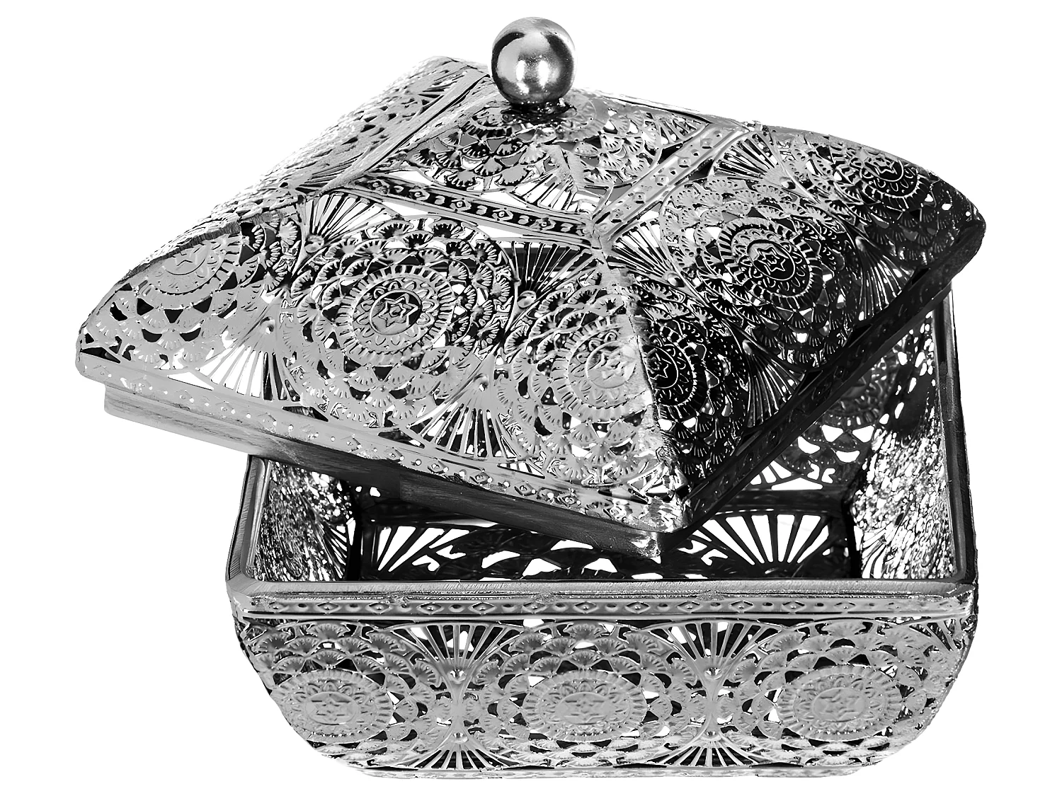 Boite décorative en métal 12 x 12 cm