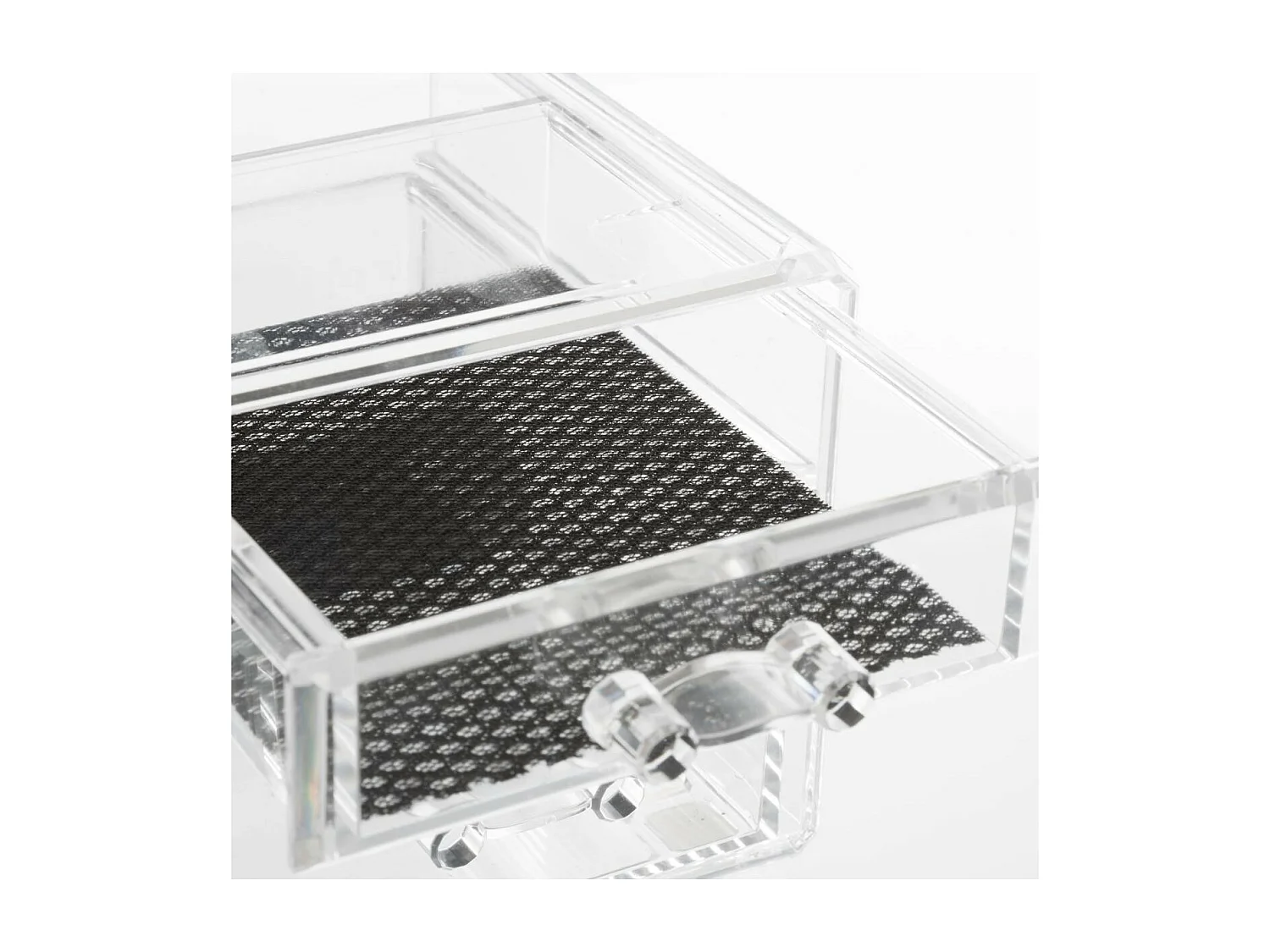 Boîte à Bijoux Transparente 2 tiroirs