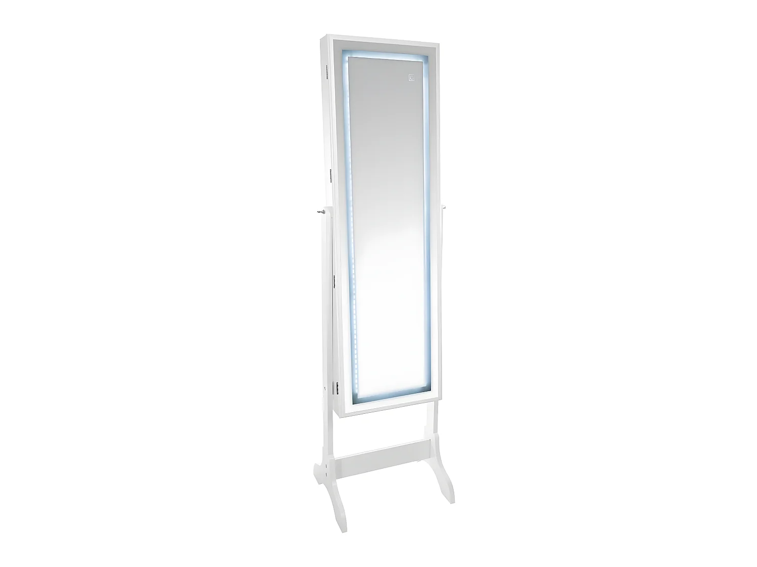 Armoire à Bijoux et Miroir avec éclairage LED Hauteur 155 cm