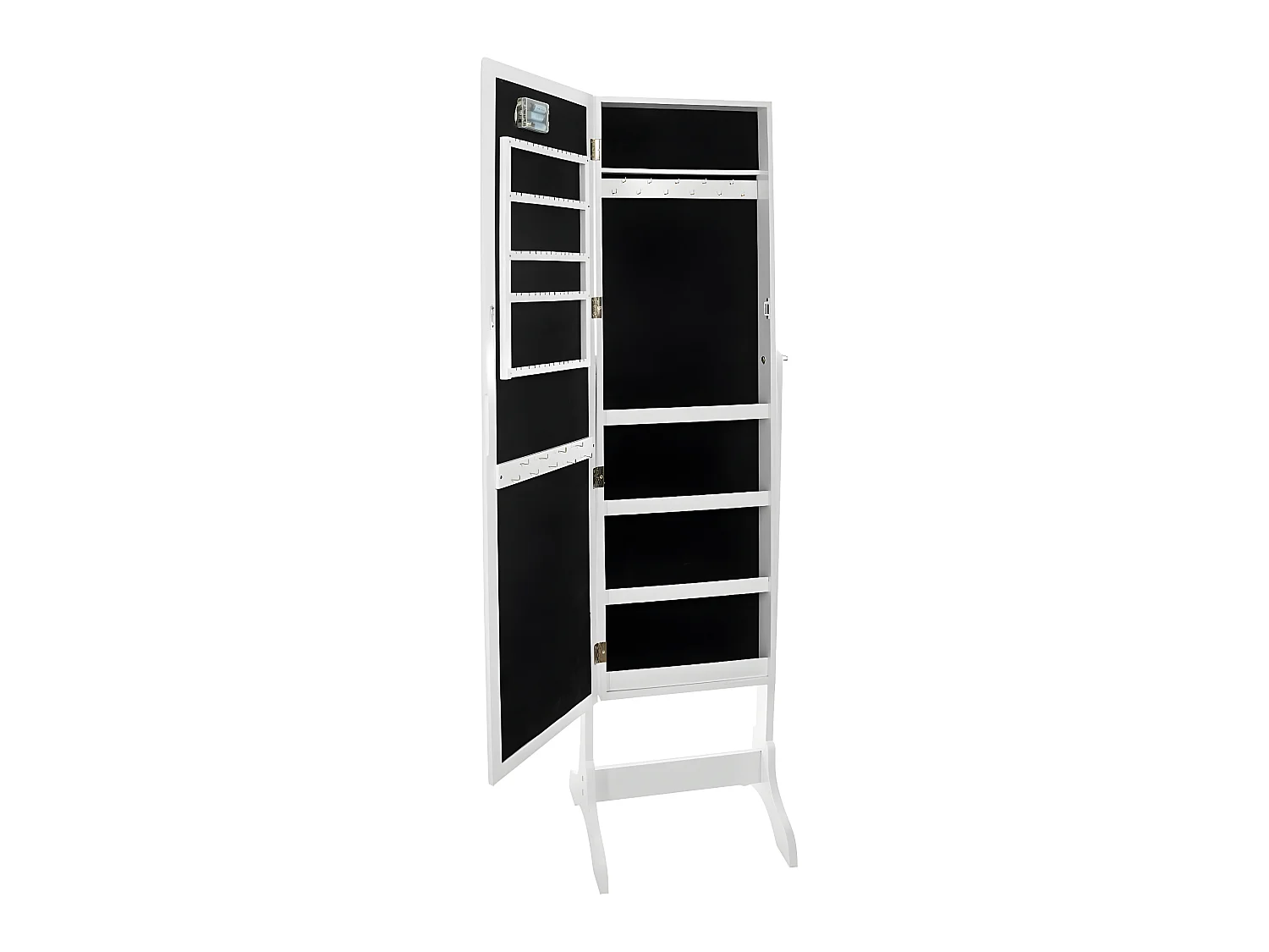 Armoire à Bijoux et Miroir avec éclairage LED Hauteur 155 cm