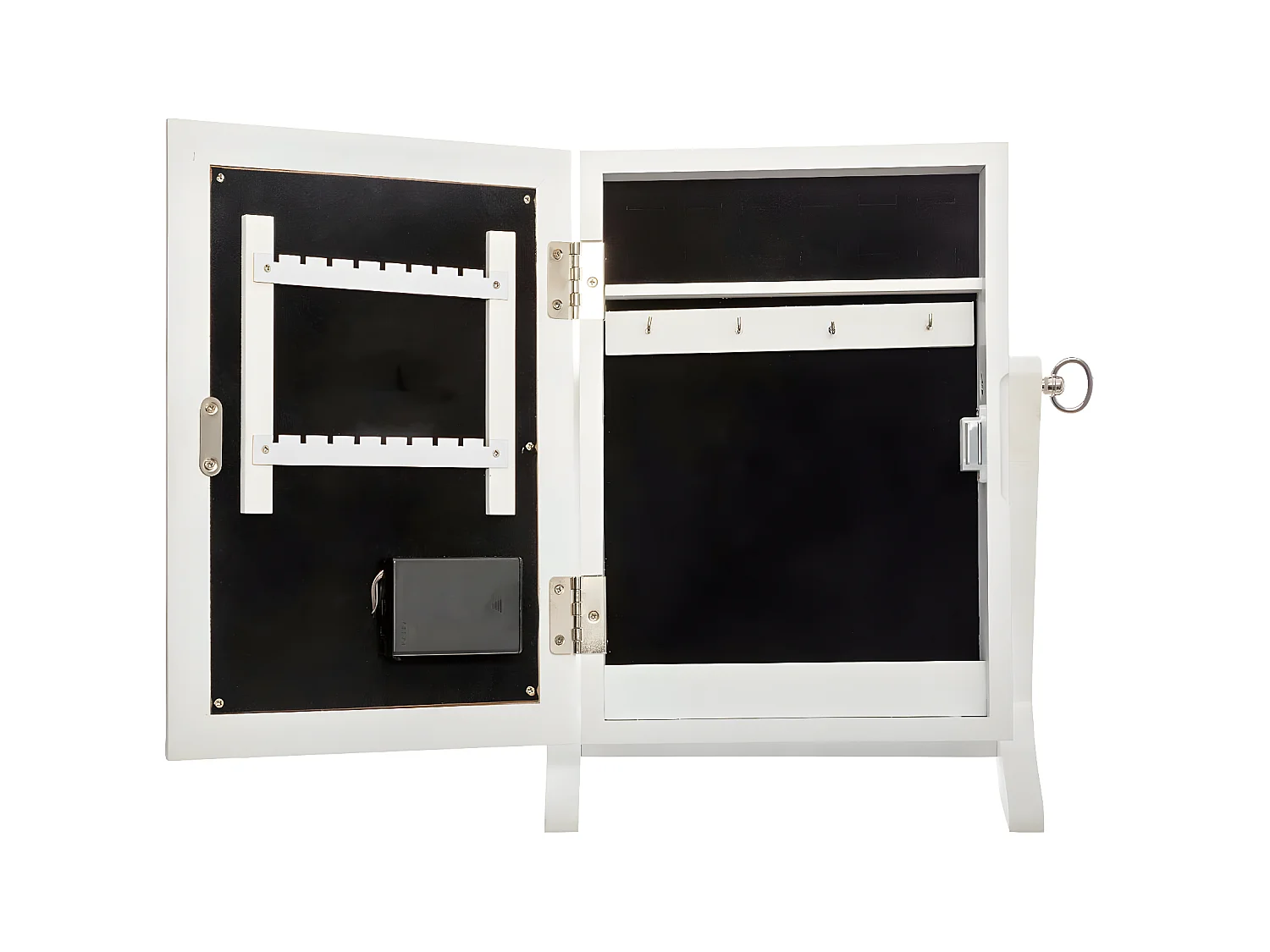 Armoire à Bijoux lumineuse à LED et Miroir H 36 cm