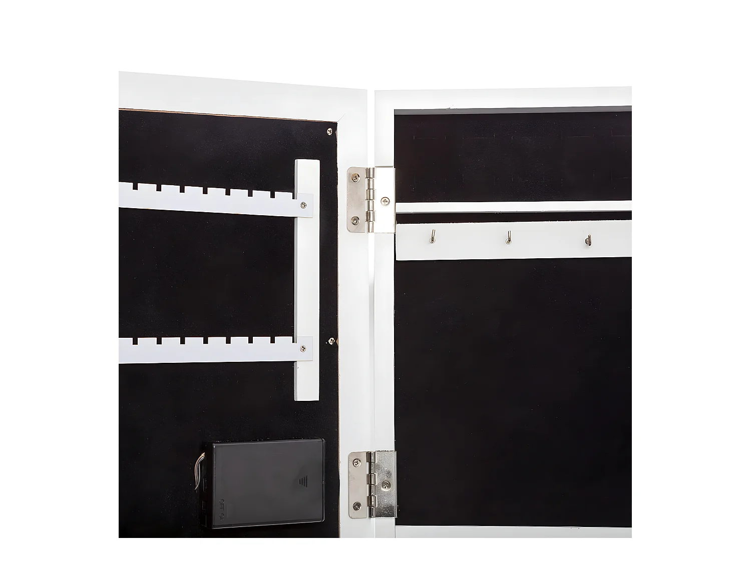 Armoire à Bijoux lumineuse à LED et Miroir H 36 cm