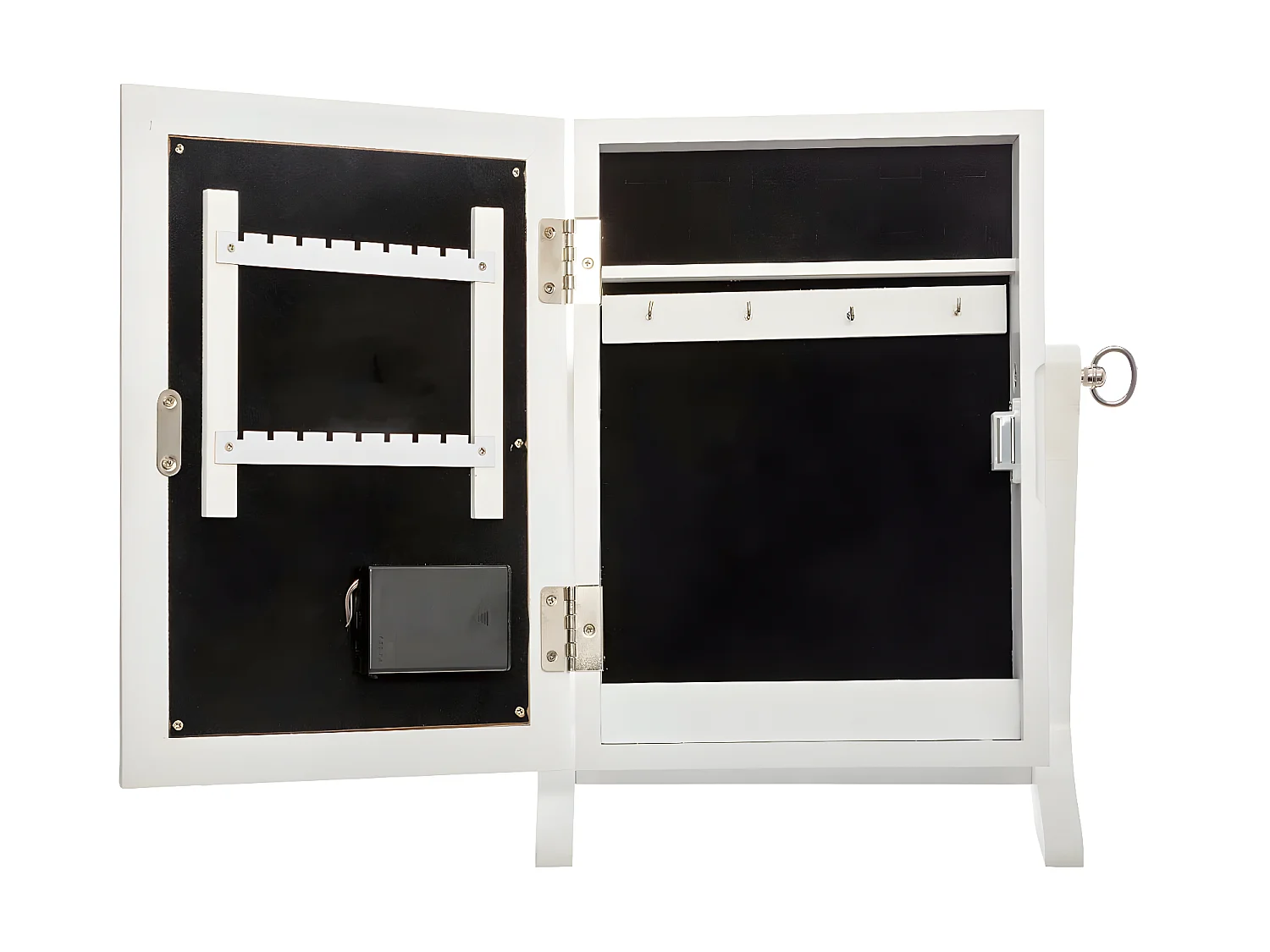 Armoire à Bijoux lumineuse à LED et Miroir H 36 cm