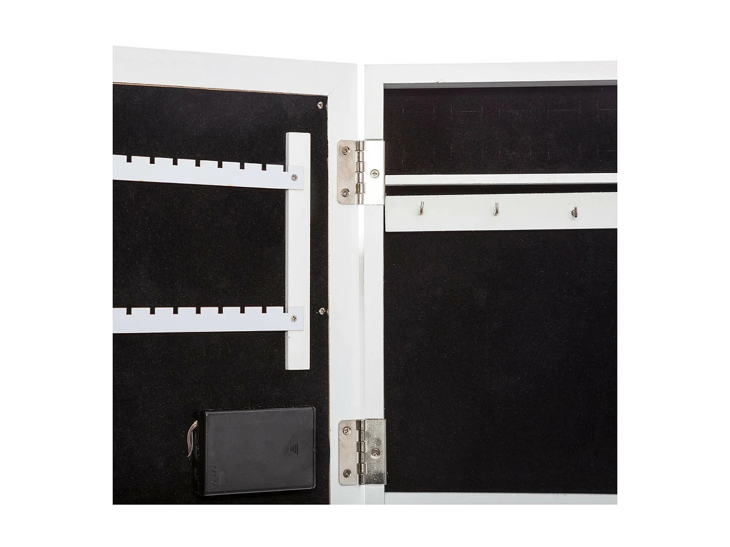 Armoire à Bijoux lumineuse à LED et Miroir H 36 cm