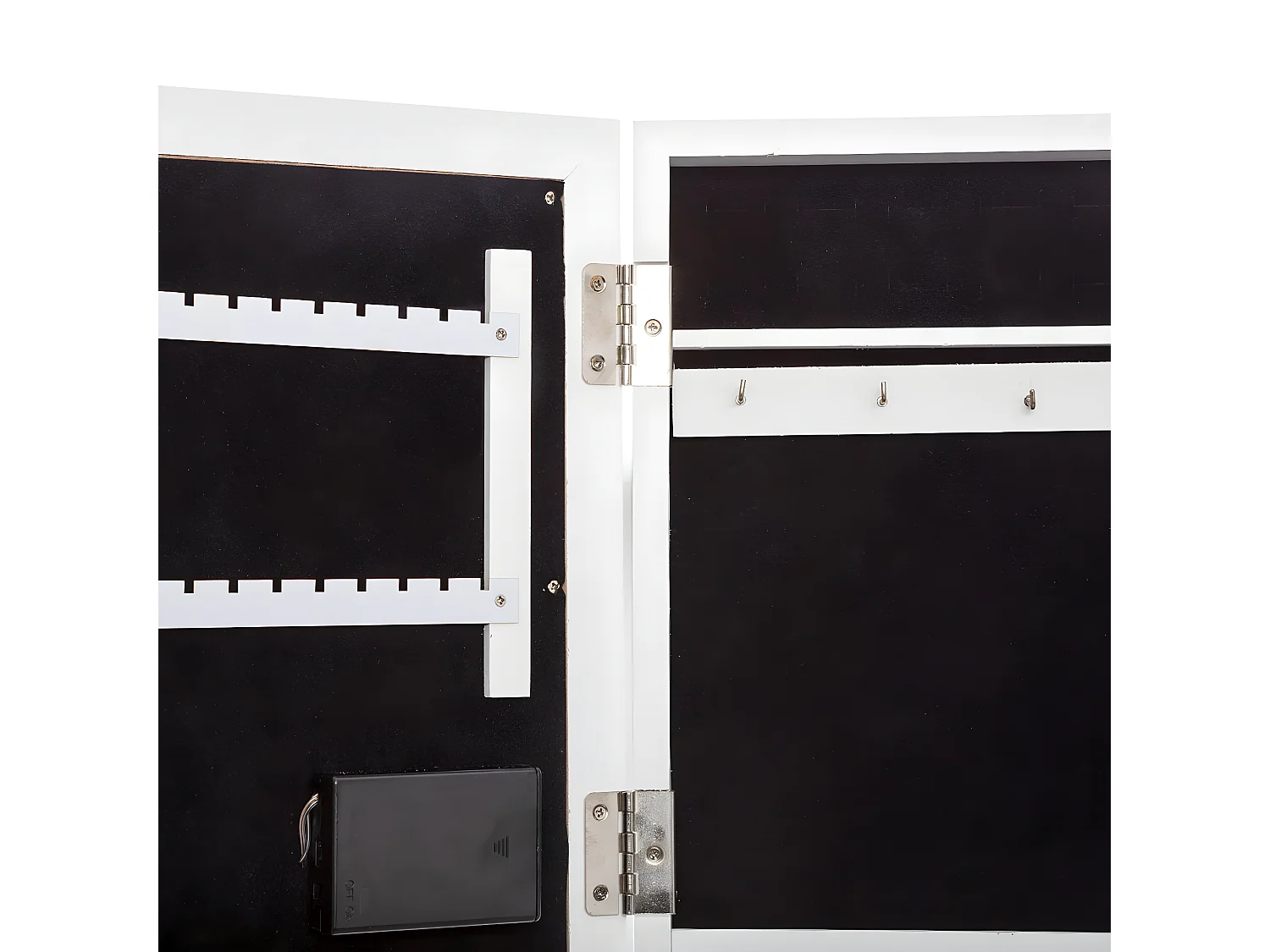 Armoire à Bijoux lumineuse à LED et Miroir H 36 cm