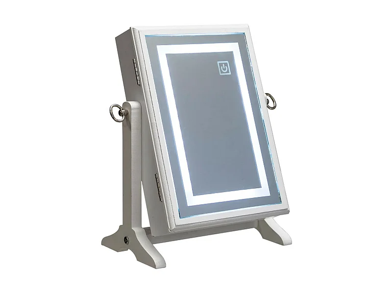 Armoire à Bijoux lumineuse à LED et Miroir H 36 cm