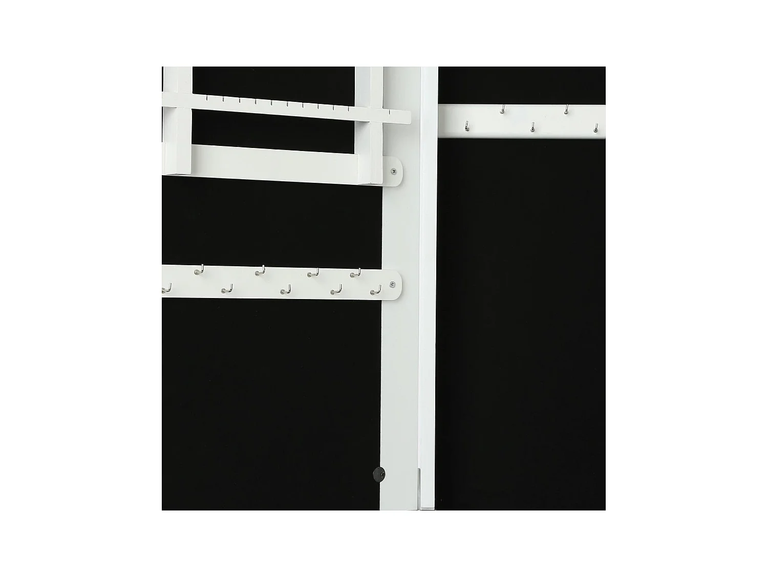 Caixa de joias com Espelho MDF branco 145x36,5x 34,5cm