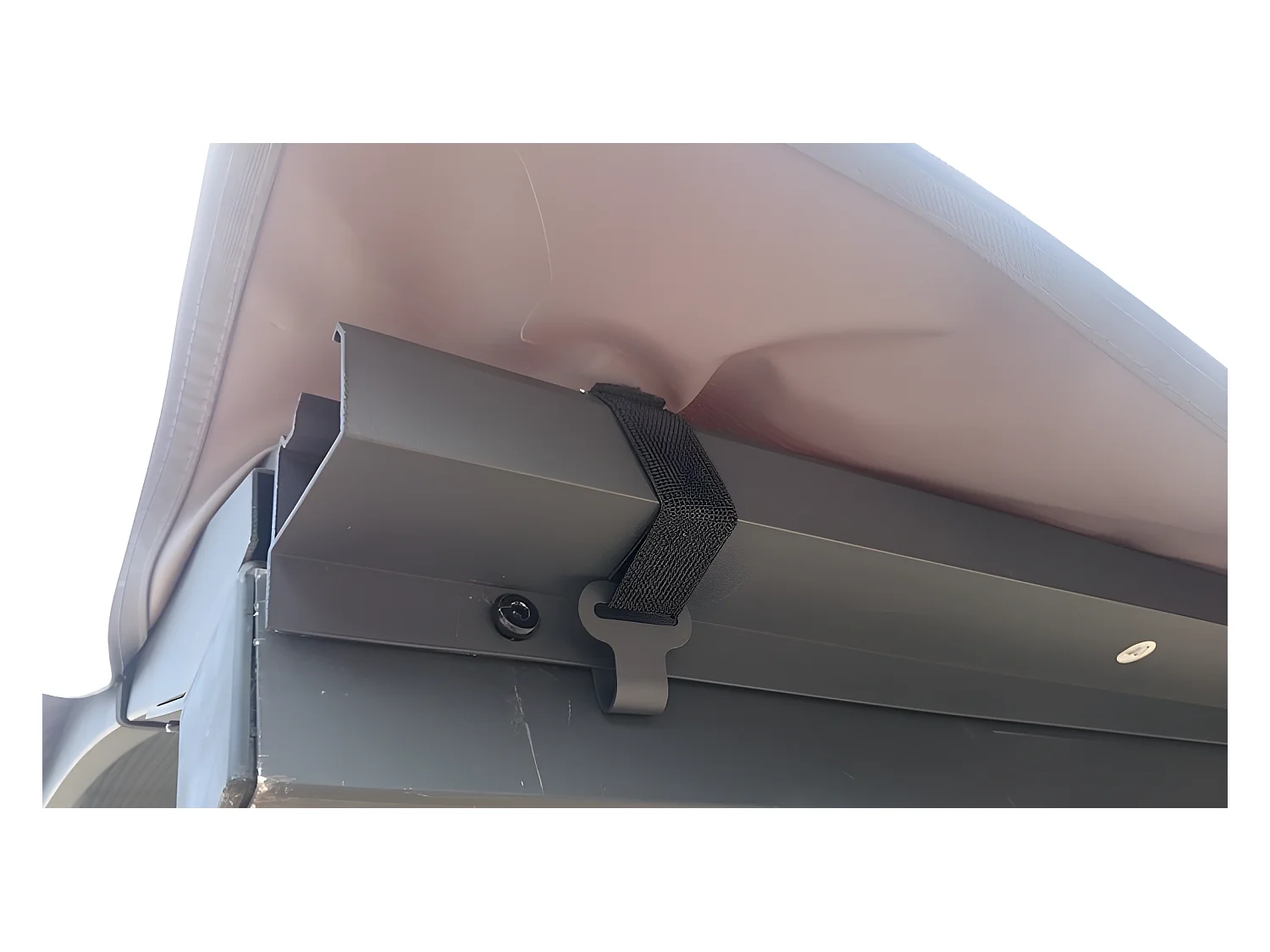 CARB3048-Bâche pour Carport ALUMINIUM toit 1/2  rond coloris gris anthracite