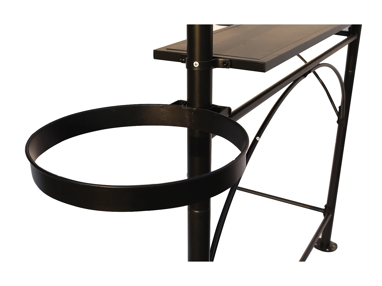 CAR2415AC- Carport barbecue autoportant a double toit finition epoxy  gris anthracite / toit realise en acier galvanise