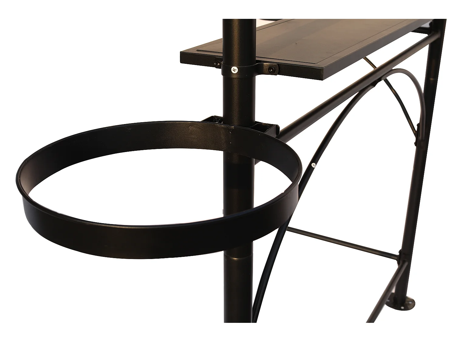 CAR2415AC- Carport barbecue autoportant a double toit finition epoxy  gris anthracite / toit realise en acier galvanise