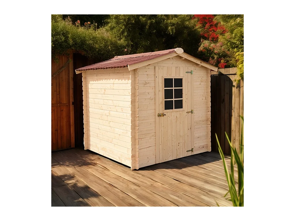 Habrita Abri madriers massifs 3.08 m² sans plancher - al2020.02n